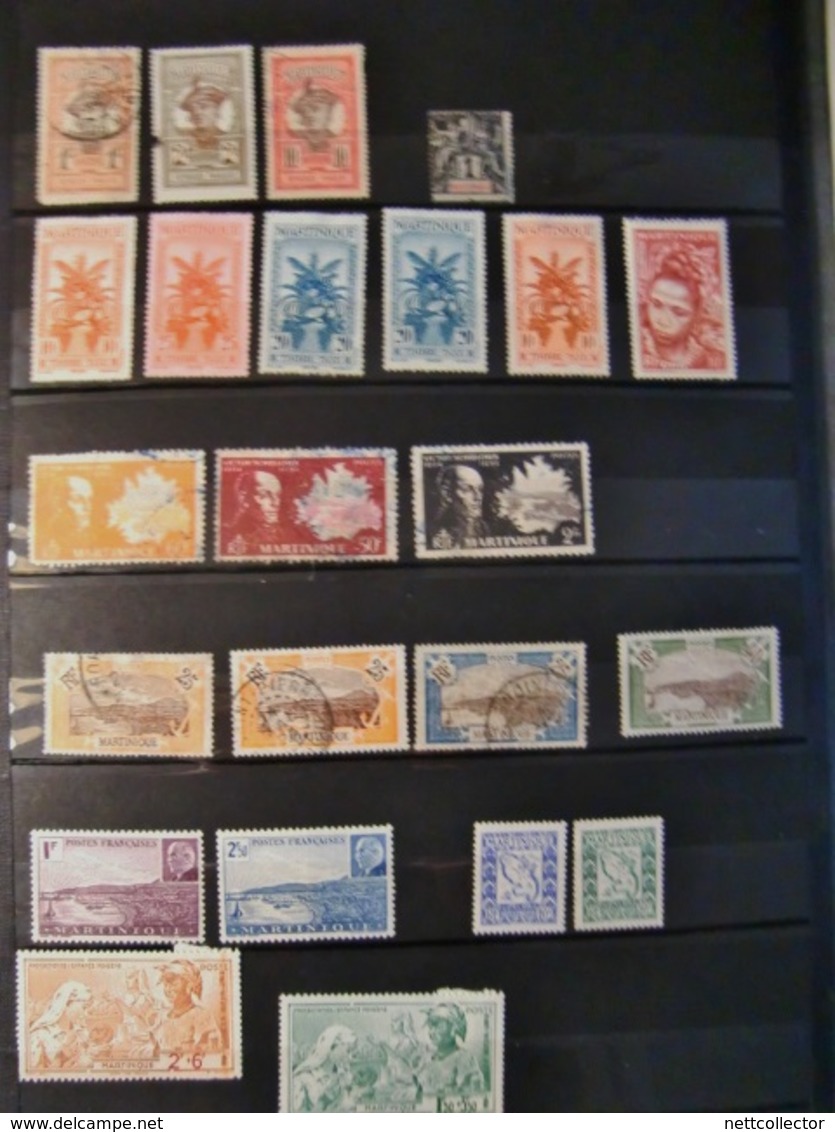 COLONIES FRANCAISES COLLECTION MAJORITE INDOCHINE ET ASIE TIMBRES NEUFS ET OBLITERES