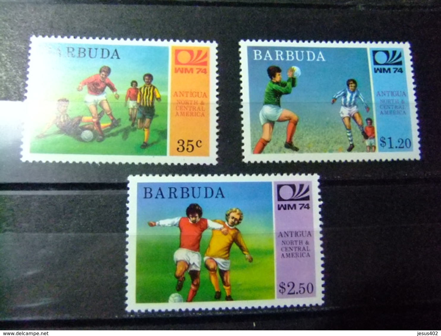 BARBUDA 1974 Wold Cup 74 Munich ALEMANIA Yvert 165 / 167 ** MNH - 1974 – Alemania Occidental