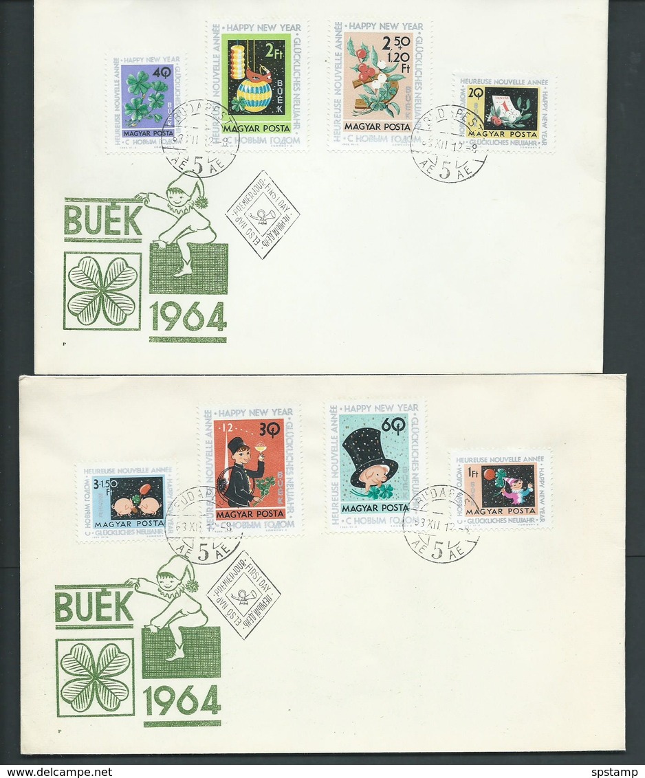 Hungary 1962 - 1963 FDC Collection Of 9 , 8 Clean Unaddressed, 1 Clean Registered To UK - Covers & Documents