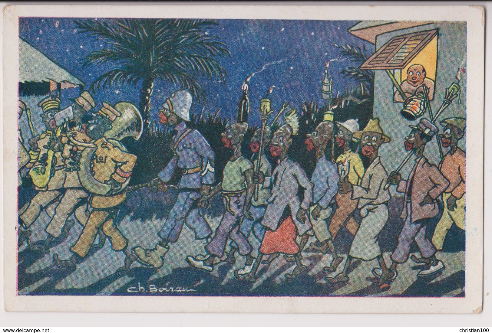 LOT DE 8 CPA " ILLUSTRATEURS " DESSINS DE CH. BOIRAU - CARICATURE AFRIQUE - EDITION PRUDENT PARIS - 10 SCANS - - 5 - 99 Cartes