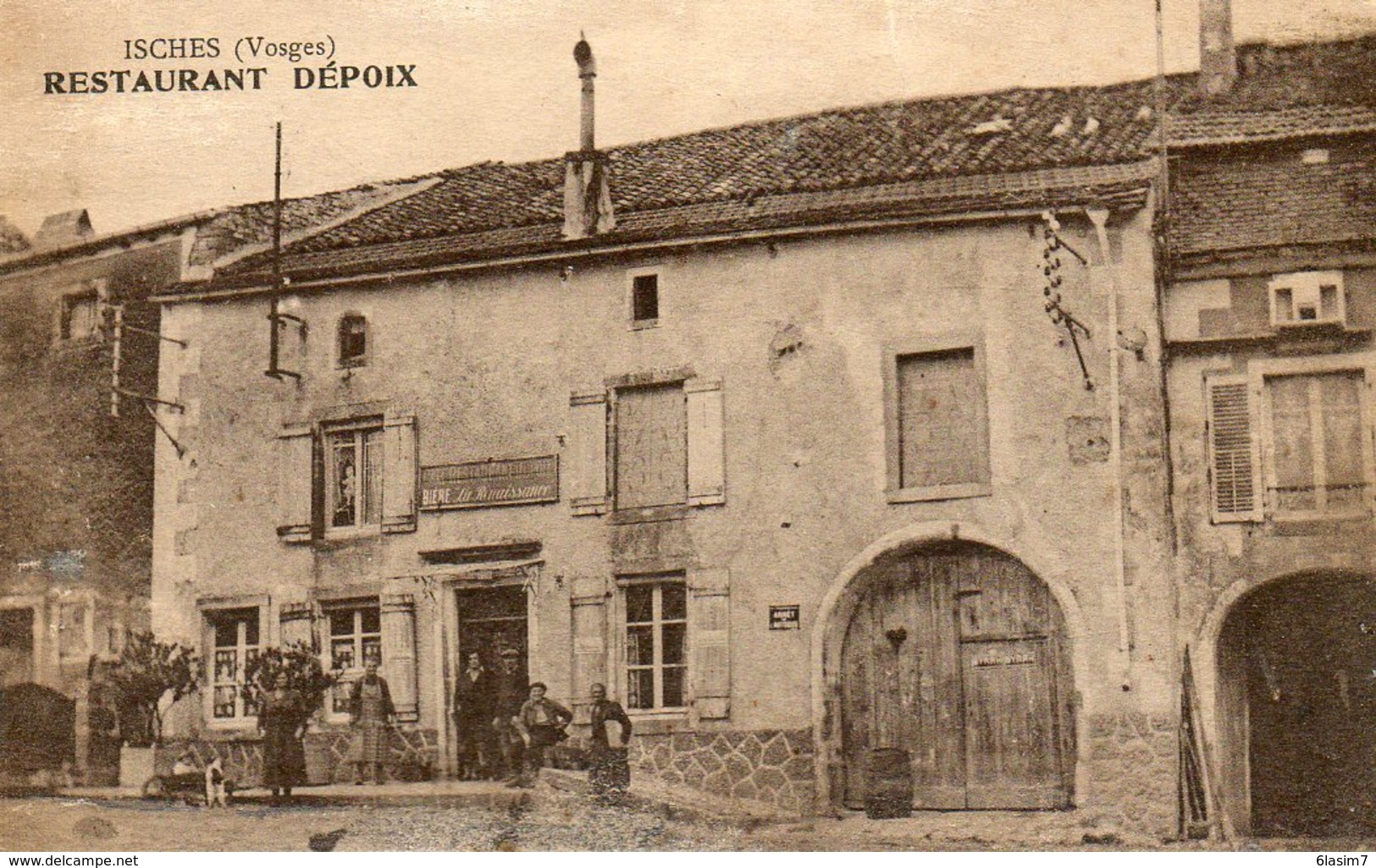 CPA - ISCHES (88) - Aspect Du Restaurant Dépoix Au Début Du Siècle - Otros & Sin Clasificación