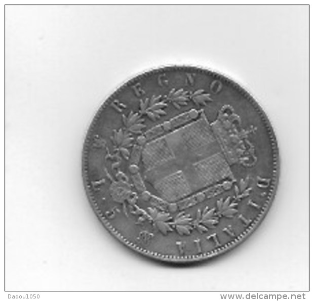 Italie Piece 5 Franc Argent 1874 - 1861-1878 : Victor Emmanuel II