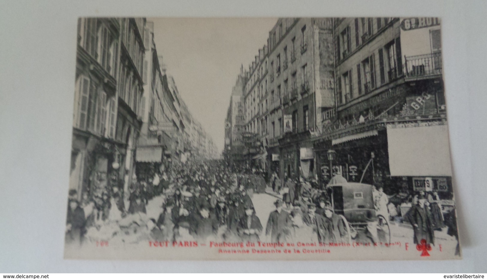 PARIS : Faubourg Du Temple Au Canal St- Martin ,ancienne Descente De La Courtille ,n°796 - Autres & Non Classés