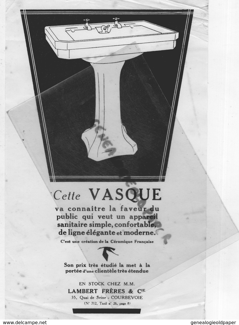 75- PARIS- RARE COURRIER SFR- SOCIETE FRANCAISE ROBINETTERIE- 37 RUE CLISSON- LAMBERT COURBEVOIE-1929 FONDERIE DE CUIVRE - Petits Métiers