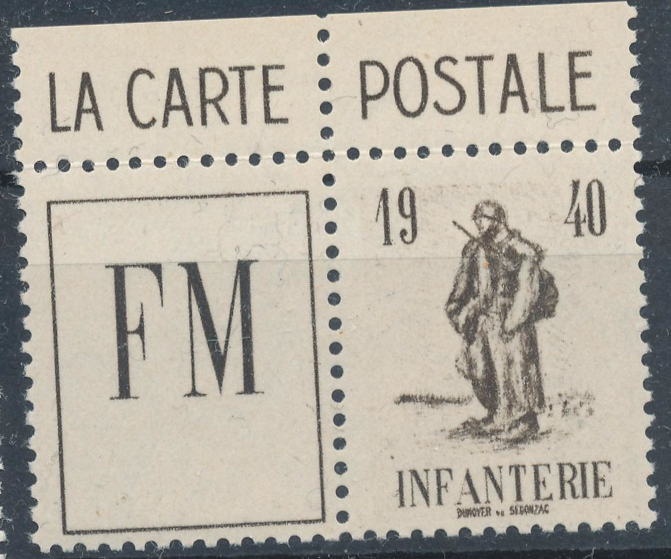 VIGNETTE F.M.1940 NEUF ** AVEC B.D.F. - Military Postage Stamps