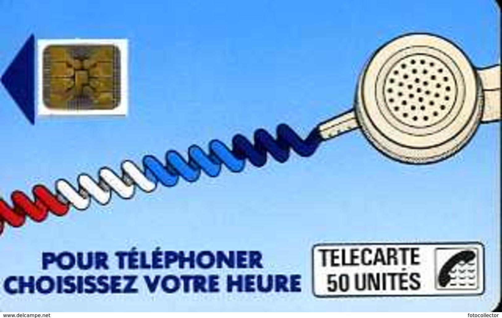 Télécarte 50 : France Telecom Pour Téléphoner Choisissez Votre Heure (1988 Lettrage Corps Gras) - Opérateurs Télécom