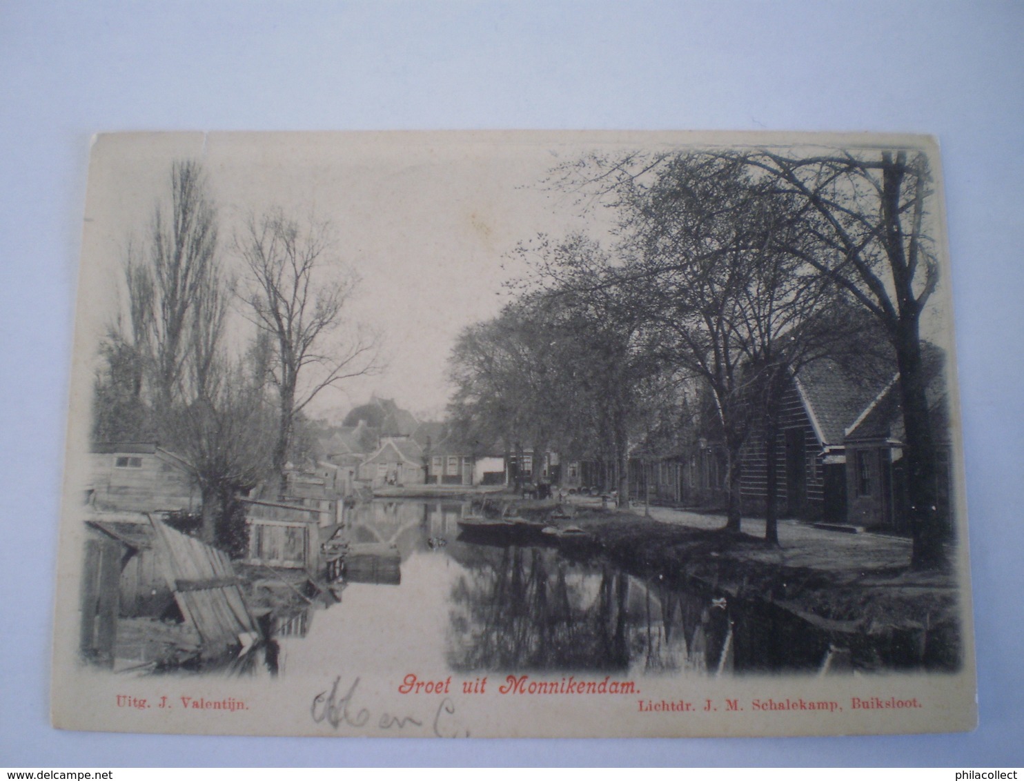 Monnikendam (NH) Onbekend Waar ? - Groet Uit  // Gelopen 1905 Met GR //uitg.Schalenkamp - Andere & Zonder Classificatie