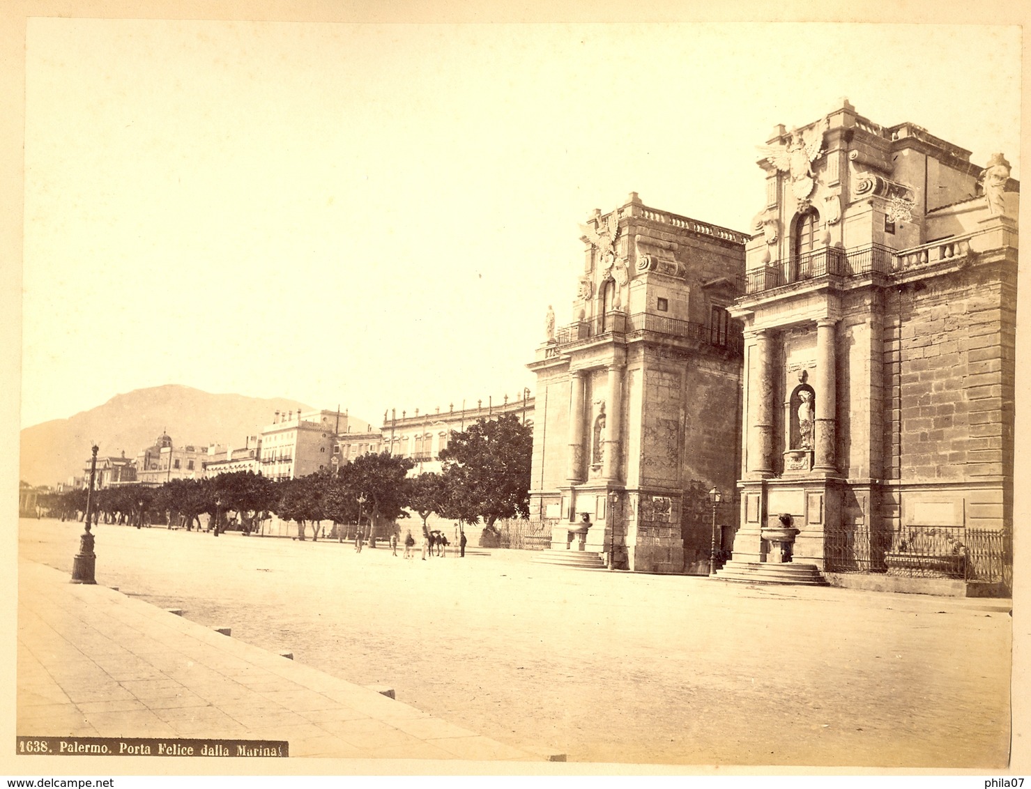 Italy - 1638 Palermo Porta Felice Dalla Marina, Photo Dimension Cca 25,3x19 Cm / 3 Scans - Anciennes (Av. 1900)