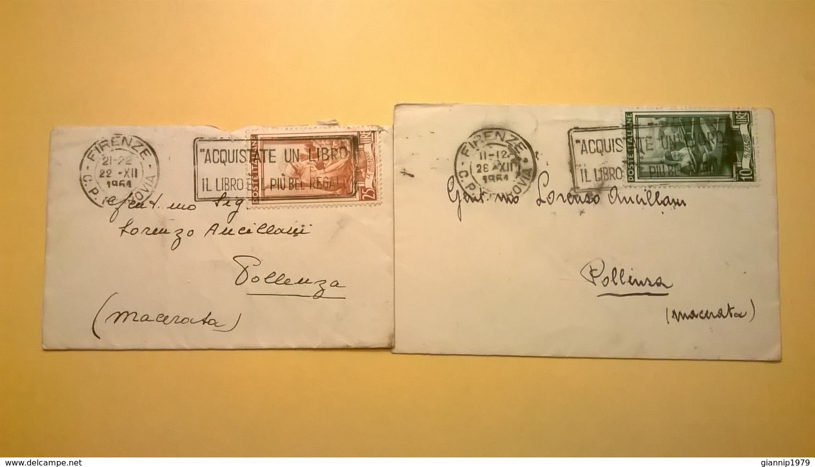 LOTTO INTERESSANTE STORIA POSTALE BUSTE FORMATO PICCOLO BIGLIETTO DA VISITA AUGURALE ANNUNCIALI - 1946-60: Storia Postale