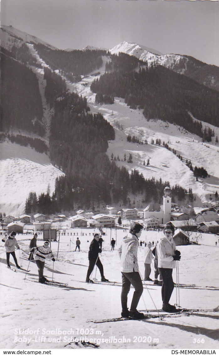 Saalbach - Baby Lift Und Schattbergseilbahn, Ski Lift 1962 - Saalbach