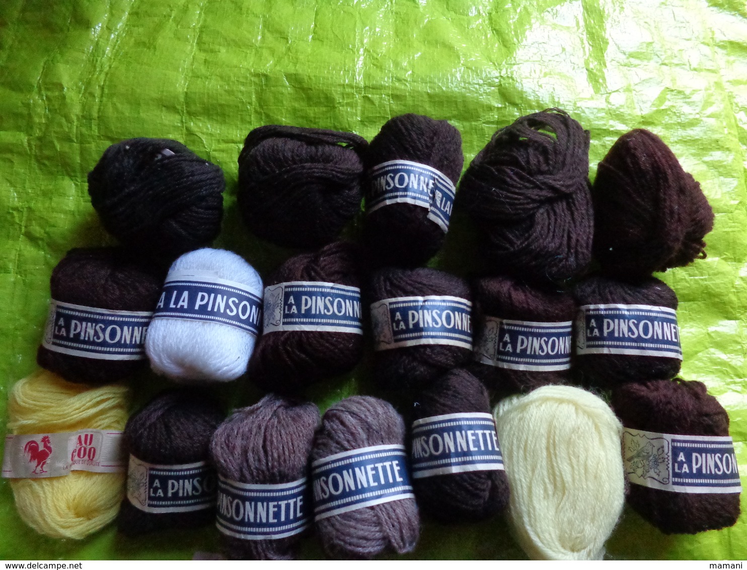 Lot De  15 Pelotes De Laine - A La Pinsonnette- Au Coq - Wool