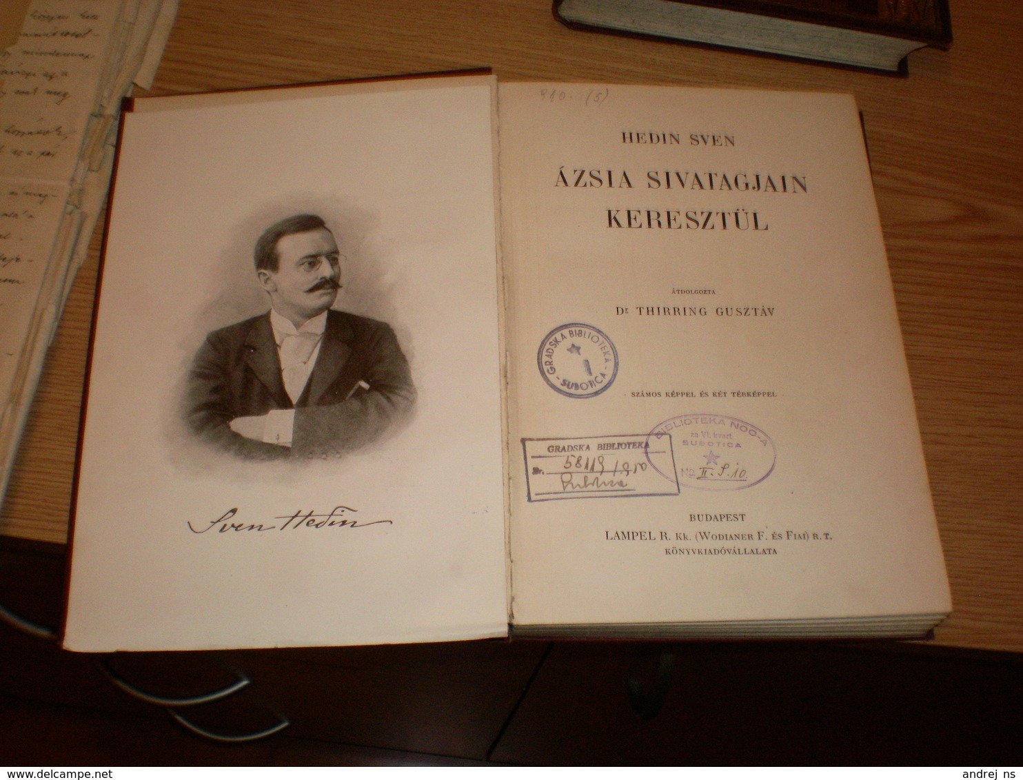 Hungary Hedin Sven Azsia Sivatagjain Keresztul 221 Pages Maps - Old Books