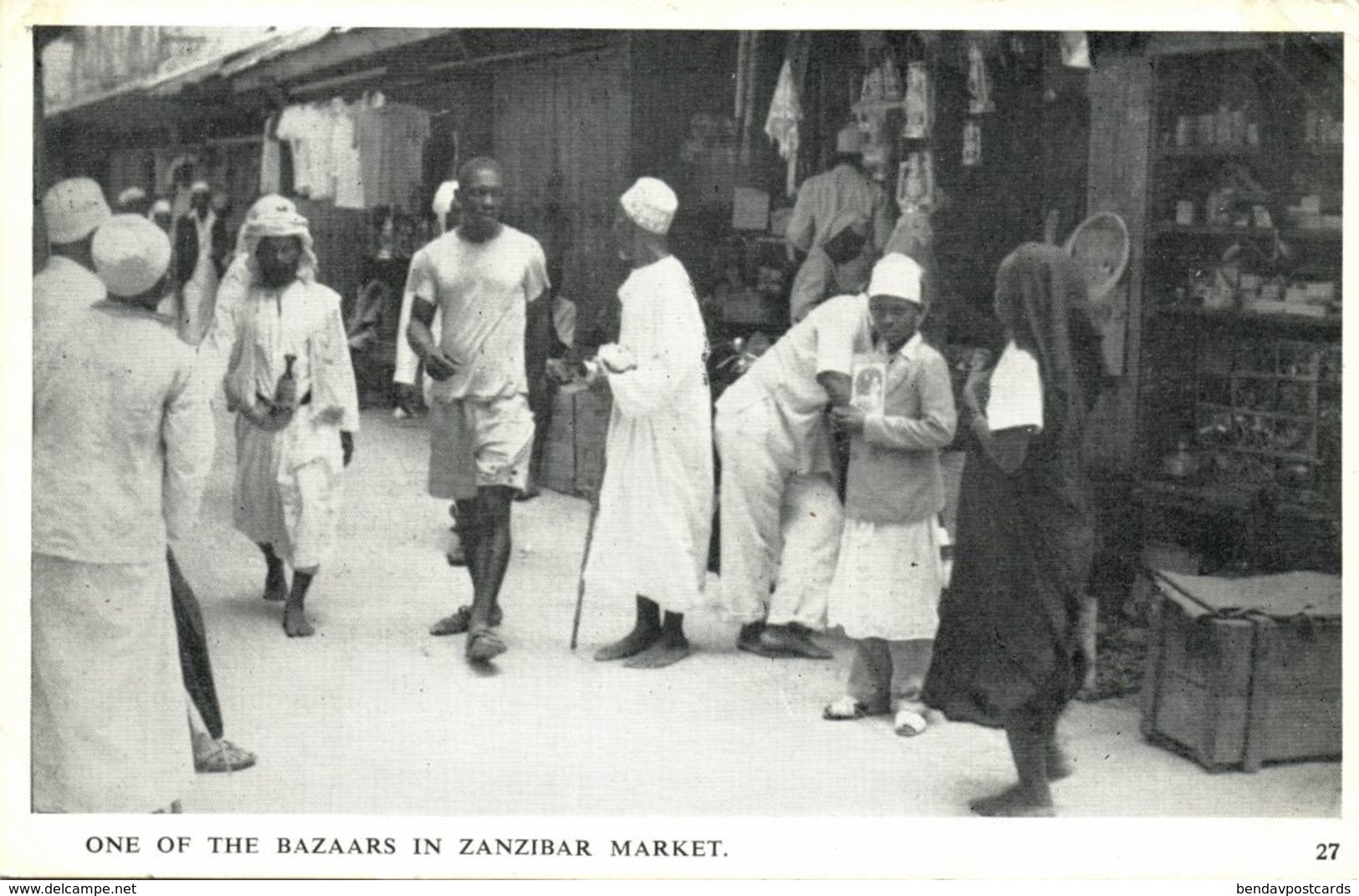 Tanzania, ZANZIBAR, One Of The Bazaars In Zanzibar Market (1930s) Postcard - Tanzania