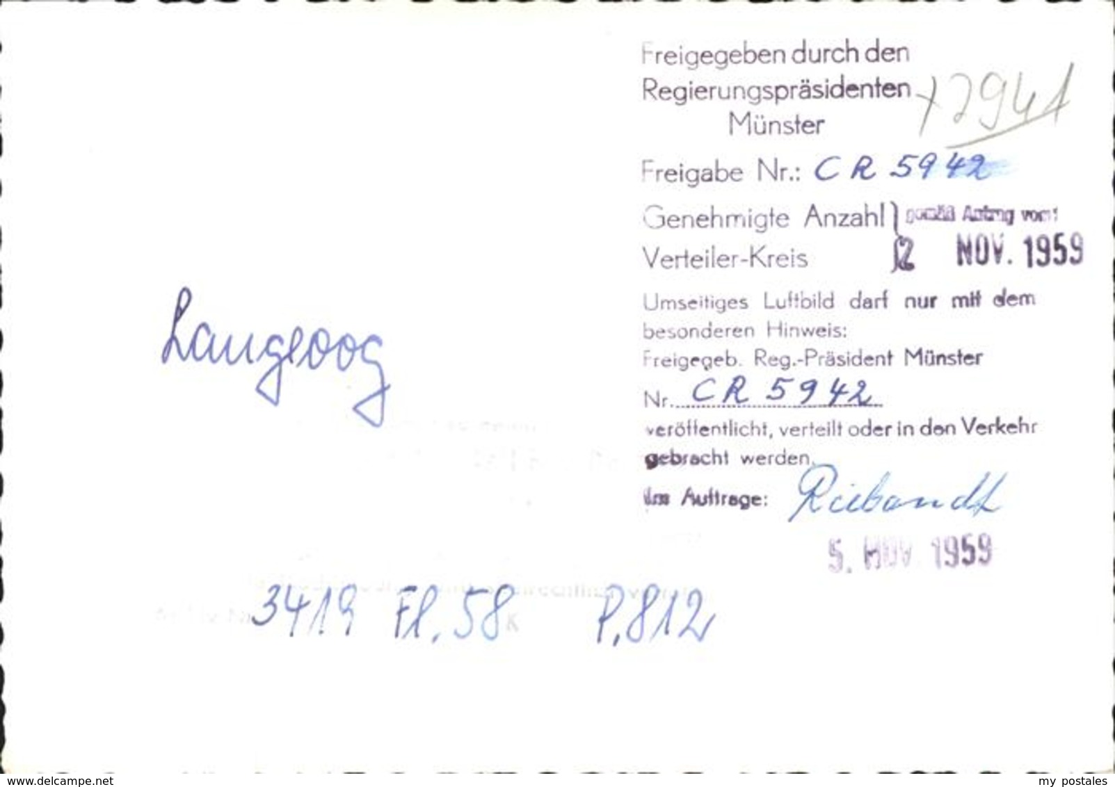 41251619 Langegeoog Fliegeraufnahme Altfunnixsiel - Wittmund