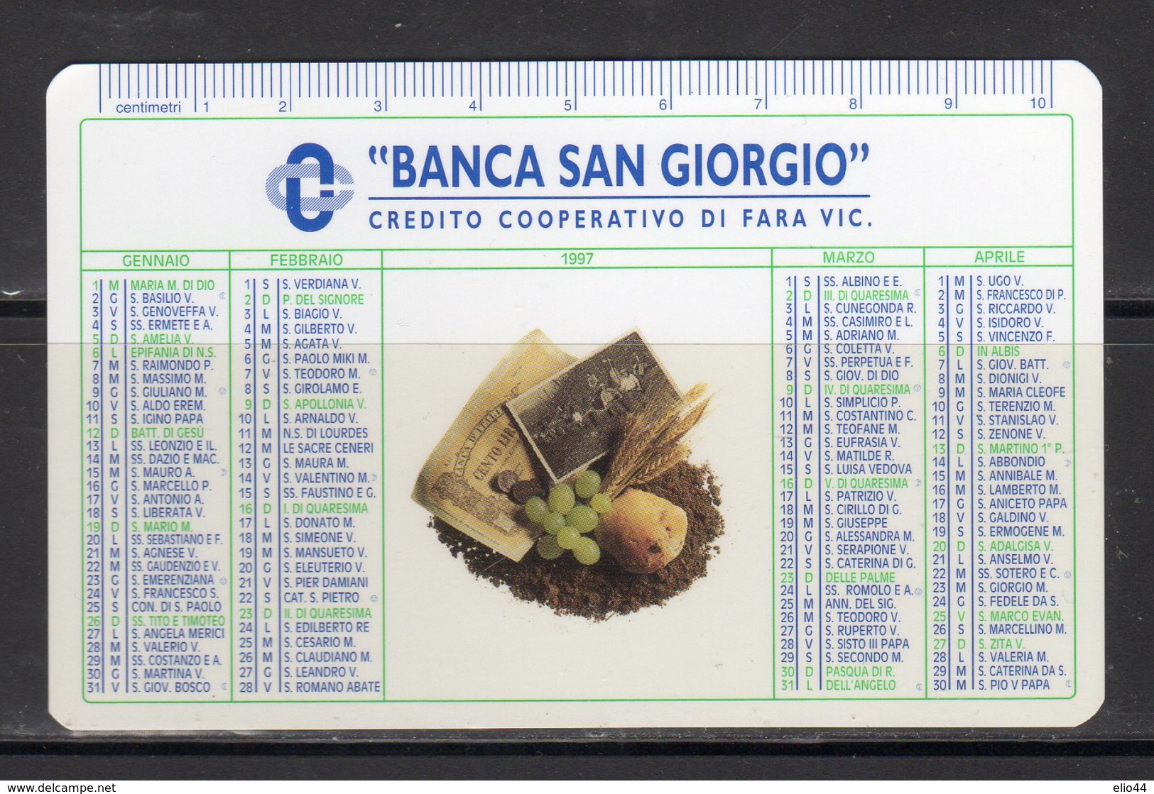 Banca San Giorgio - Credito Cooperativo Di Fara Vicentina - - Formato Piccolo : 1991-00