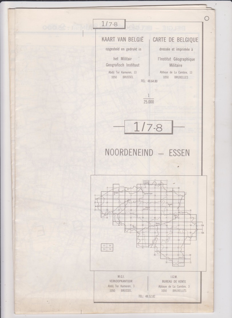 CARTE ETAT MAJOR NOORDENEIND ESSEN HEERLE WOUW ROOSENDAL WOUWSCHE PLANTAGE NISPEN ETC - Cartes Géographiques