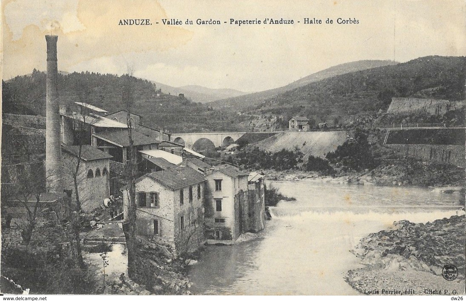 Anduze (Gard) - Vallée Du Gardon, Papeterie D'Anduze, Halte De Corbès - Edition Louis Perrier - Anduze