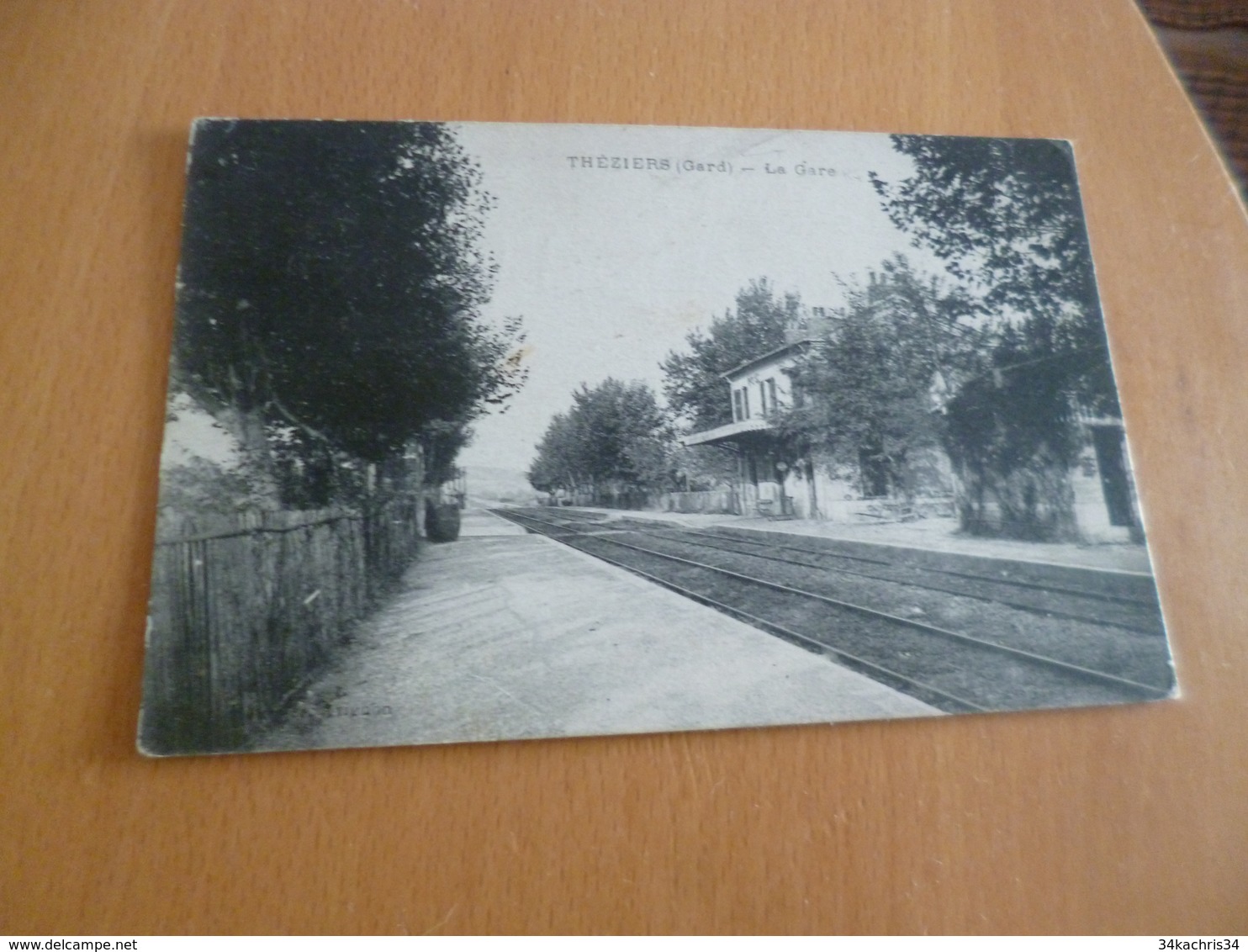 CPA 30 Gard Théziers La Gare TBE - Autres & Non Classés