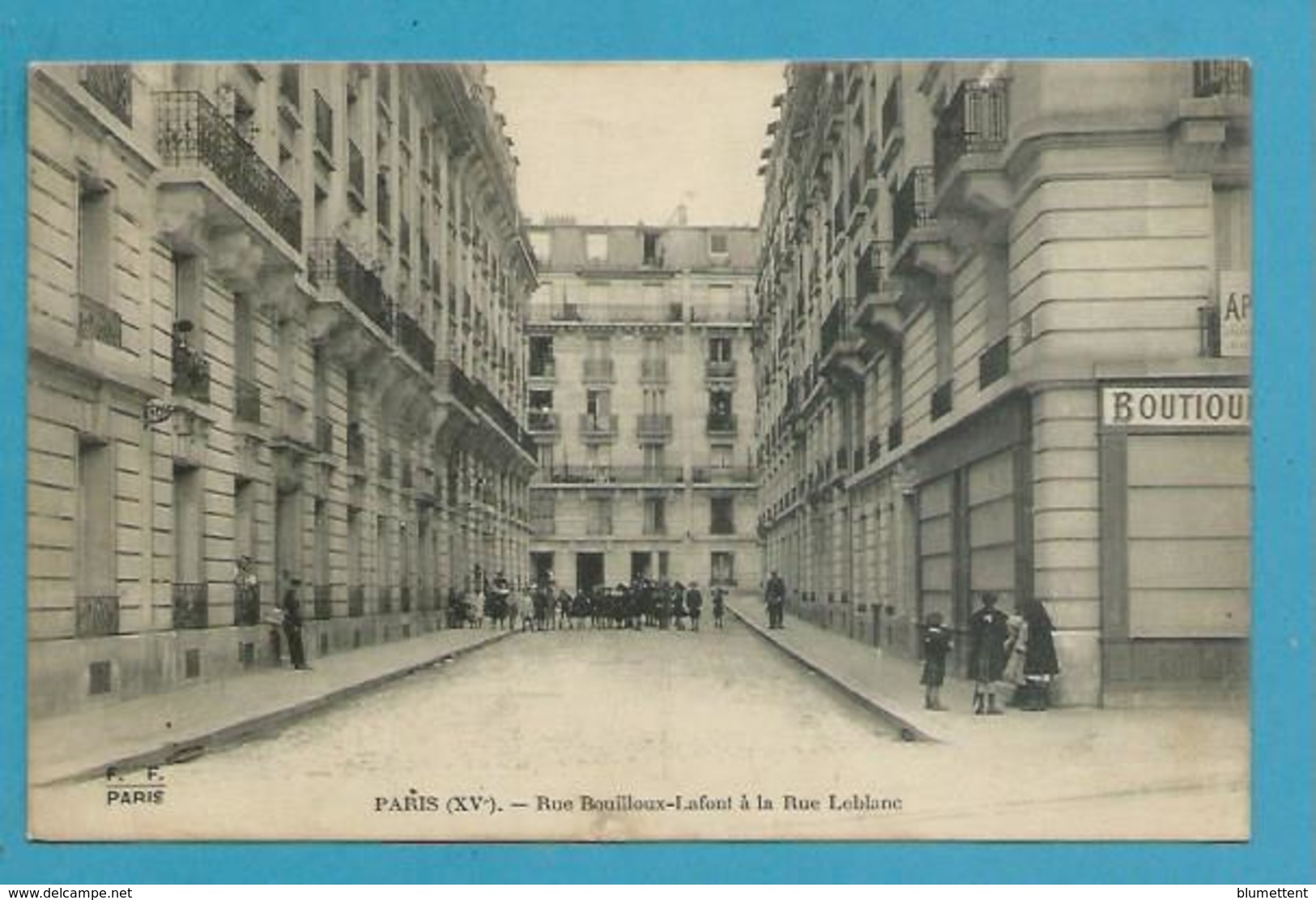 CPA Rue Bouilloux-Lafont à La Rue Leblanc PARIS XVème - édition FLEURY - Arrondissement: 15