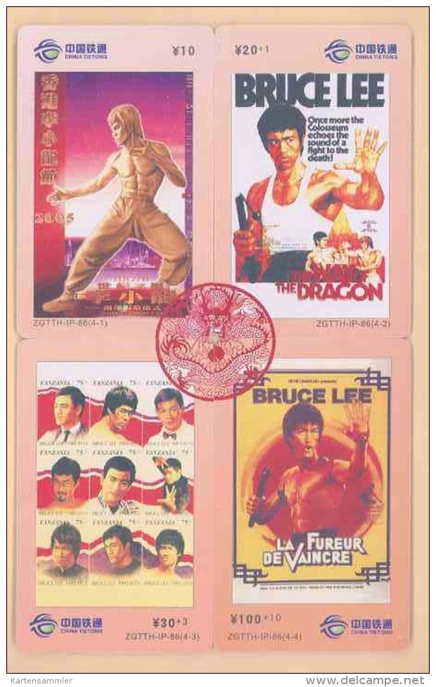 CHINA  Telefonkarten  - Coca Cola - Bruce Lee - Siehe Scan - - Kino