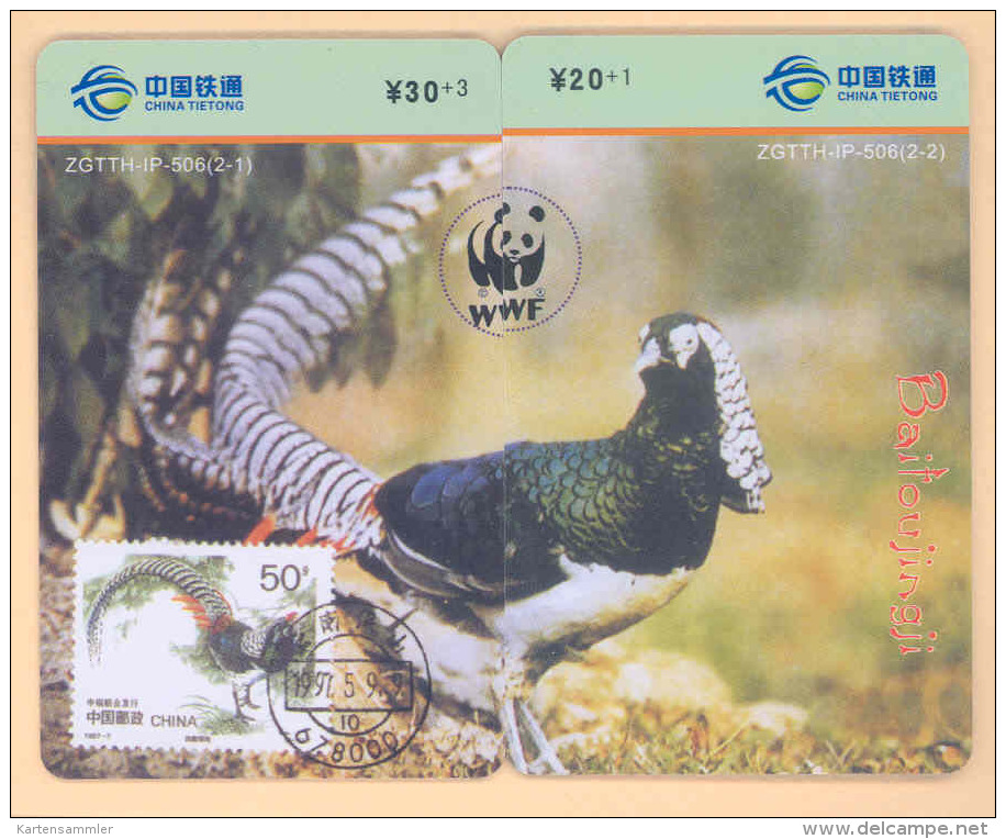 CHINA  Telefonkarten  - WWF Tierwelt  - Siehe Scan - - Kino