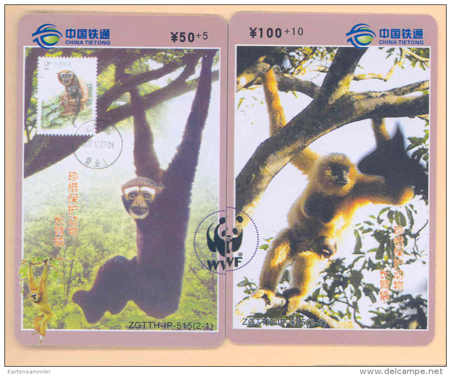 CHINA  Telefonkarten  - WWF Tierwelt  - Siehe Scan - - Kino