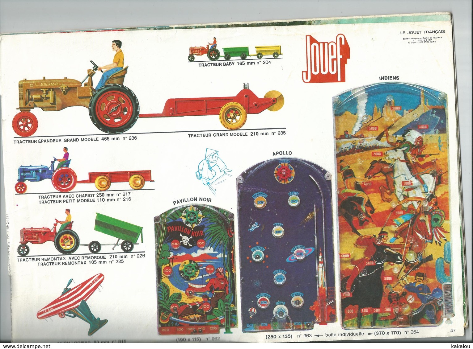 CATALOGUE JOUEF Trains Et Voitures Revendeur Vesoul 1971/1972 - Jouets Anciens