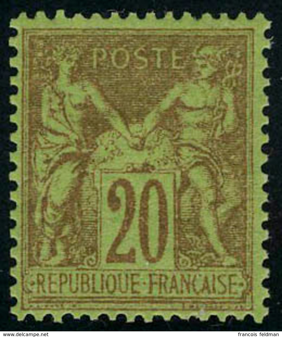 Neuf Avec Charnière N° 96, 20c Brique Sur Vert, Cl, Bon Centrage, T.B. - Other & Unclassified