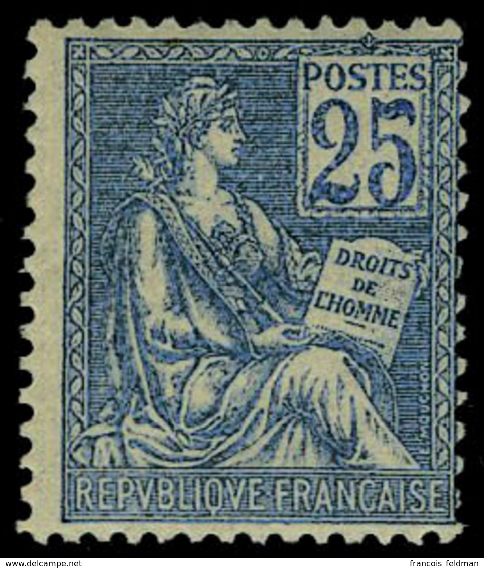 Neuf Sans Charnière N° 114, 25c Bleu Mouchon Type I T.B. - Otros & Sin Clasificación