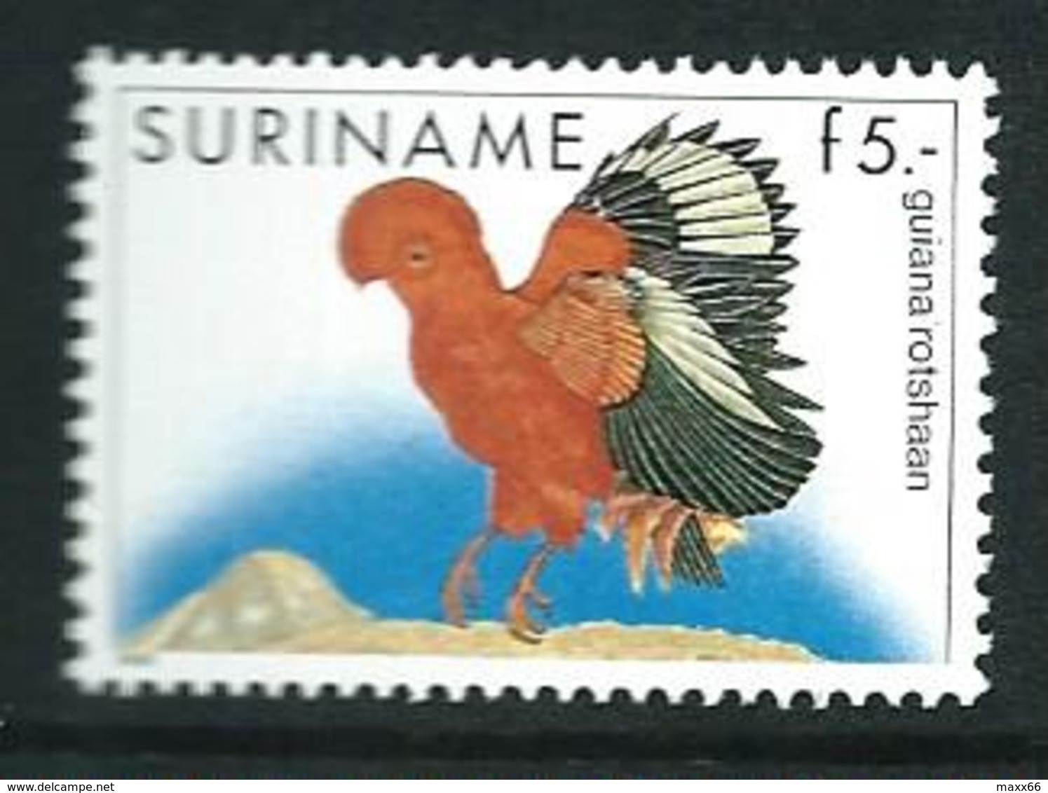 SURINAME MNH - 1986 Birds Rupicola Rupicola - 5 Guilder - Michel SR 1165 - Suriname