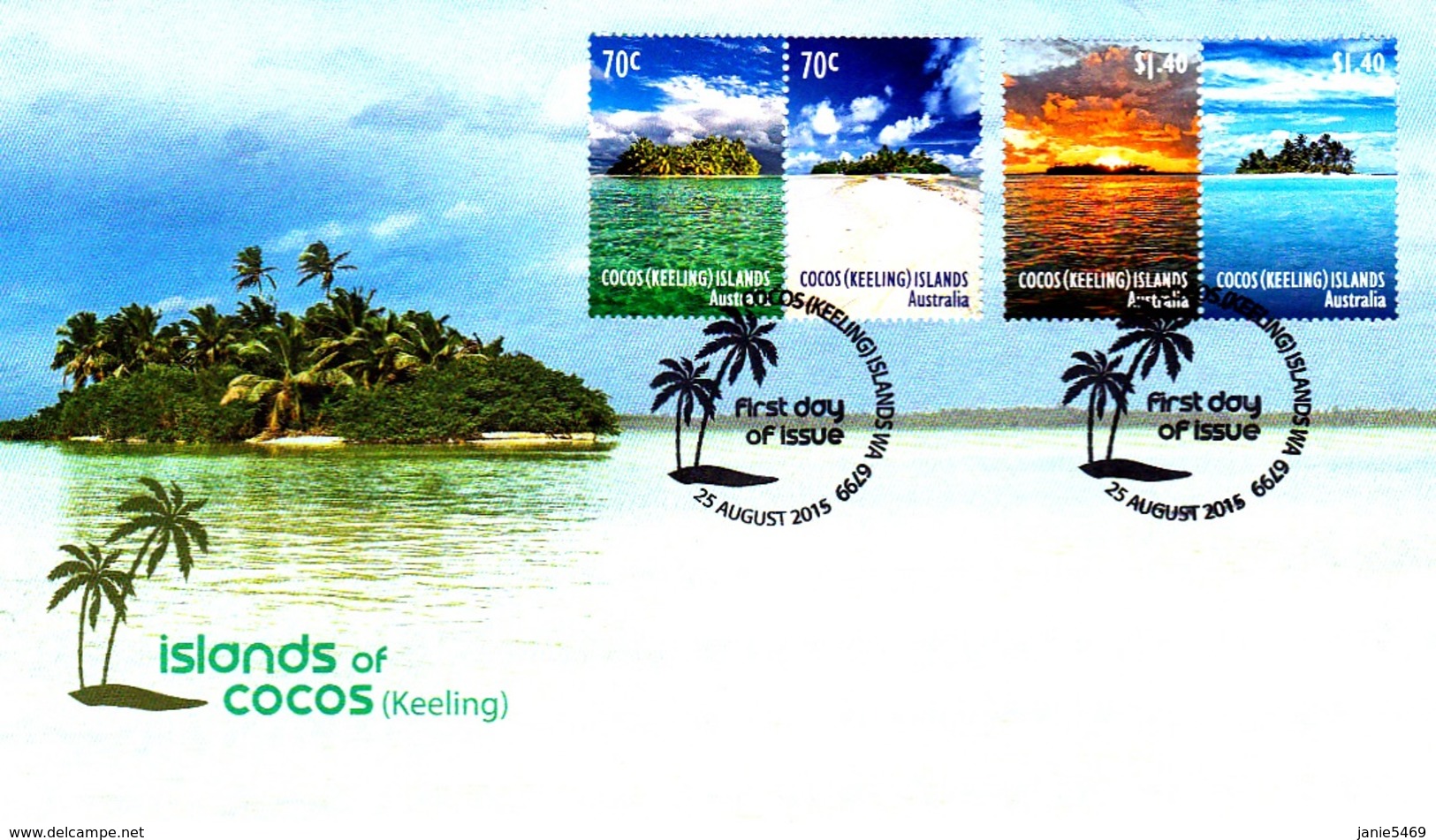 Cocos (Keeling) Islands 2015 Islands Of Cocos FDC - Cocos (Keeling) Islands