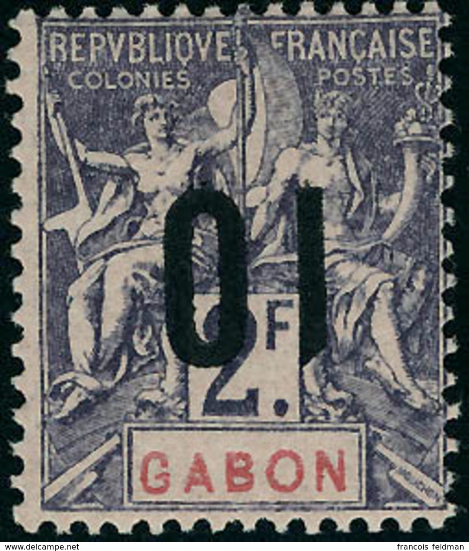 Neuf Avec Charnière N°77a. 10 S/2f Groupe Surcharge Renversée. T.B. Signé Brun - Otros & Sin Clasificación