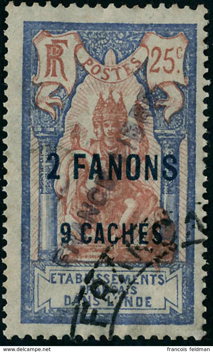 Oblitéré N° 131b. 2fa 9ca Surchargé France Libre (surcharge E Yvert), T.B. Signé Calves. - Other & Unclassified