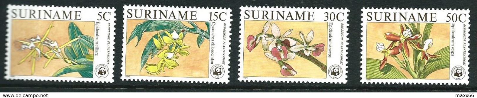 SURINAME MNH - 1986 Orchids - Vari Cent - Michel SR 1166 1169 - Suriname