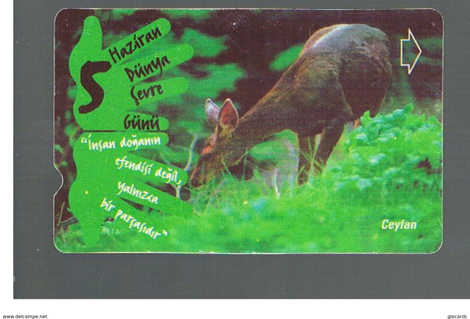 TURCHIA  (TURKEY)  -  2001  ANIMALS: GAZELLE   - USED - RIF. 10777 - Altri & Non Classificati