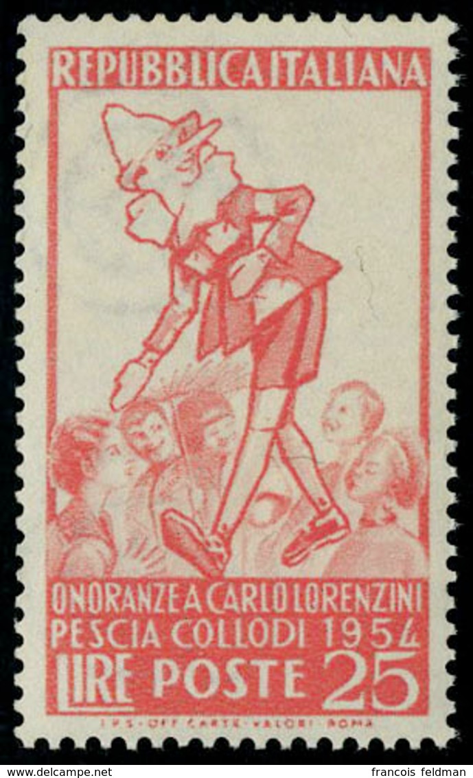 Neuf Sans Charnière N° 683, 25l Pinocchio Variété Fond Blanc T.B. Sassone 746a - Other & Unclassified