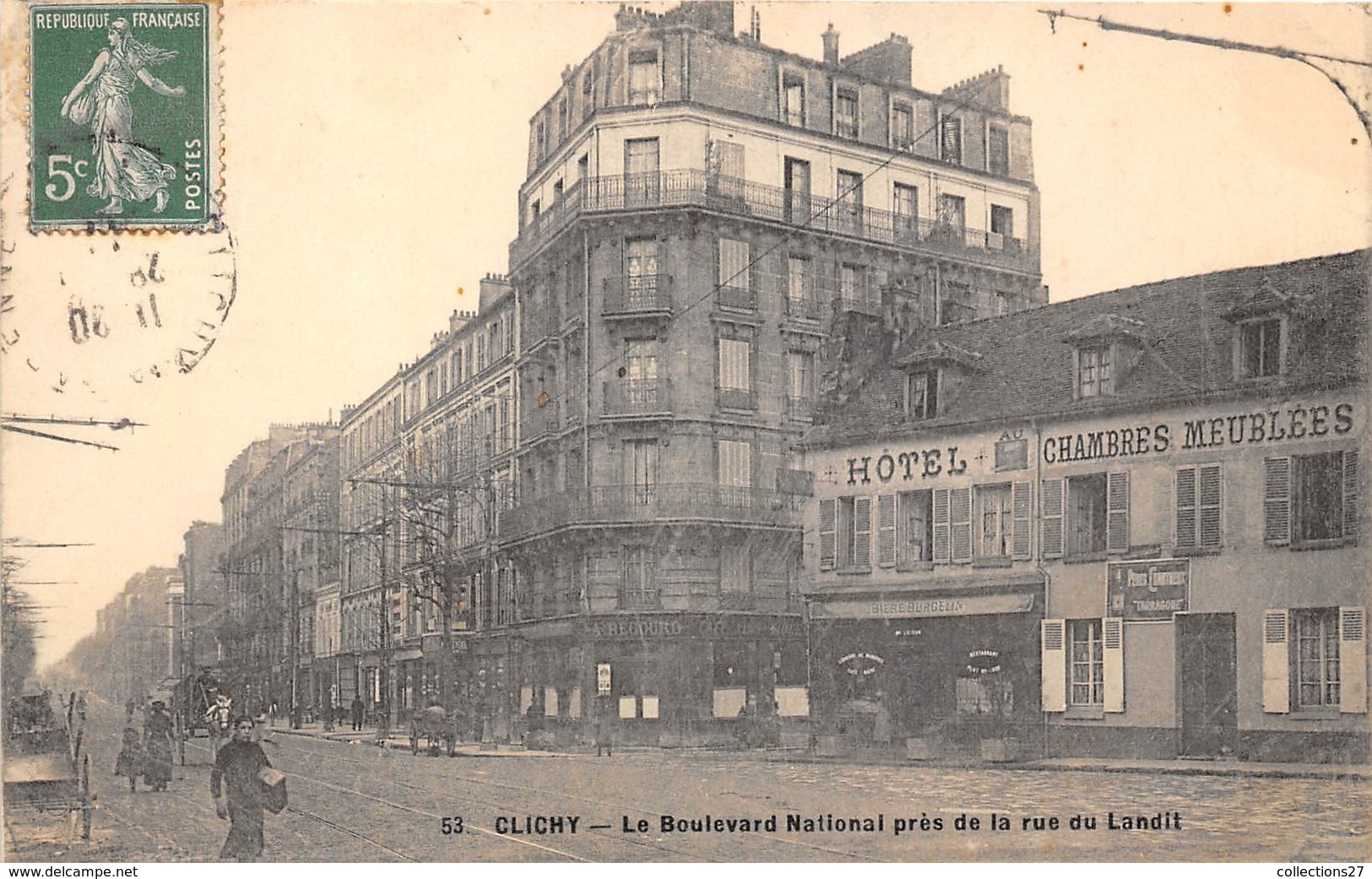 92-CLICHY- LE BOULVARD NATIONAL PRES DE LA RUE DU LANDIT - Clichy