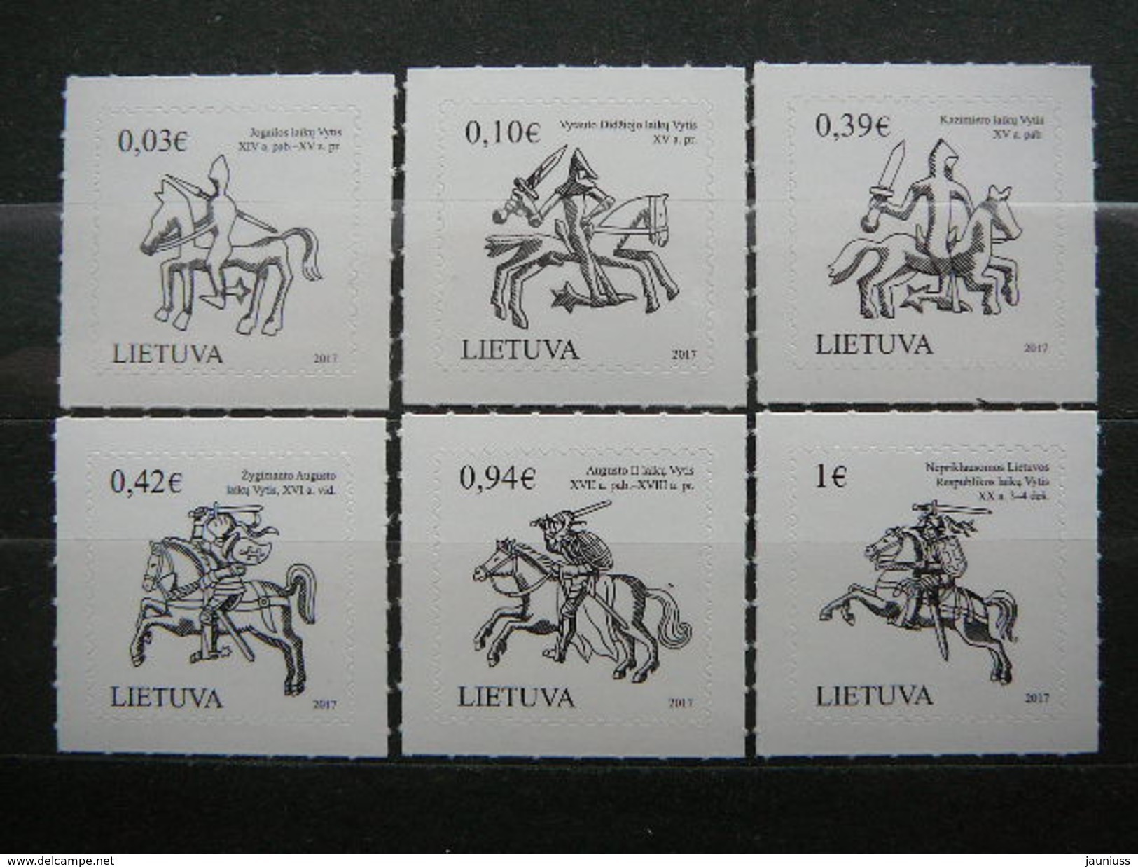 Horses # Lietuva Lithuania Litauen Lituanie Litouwen # 2017 MNH #Mi. 1236/1 Lithuanian State Symbol - Vytis. - Lituanie