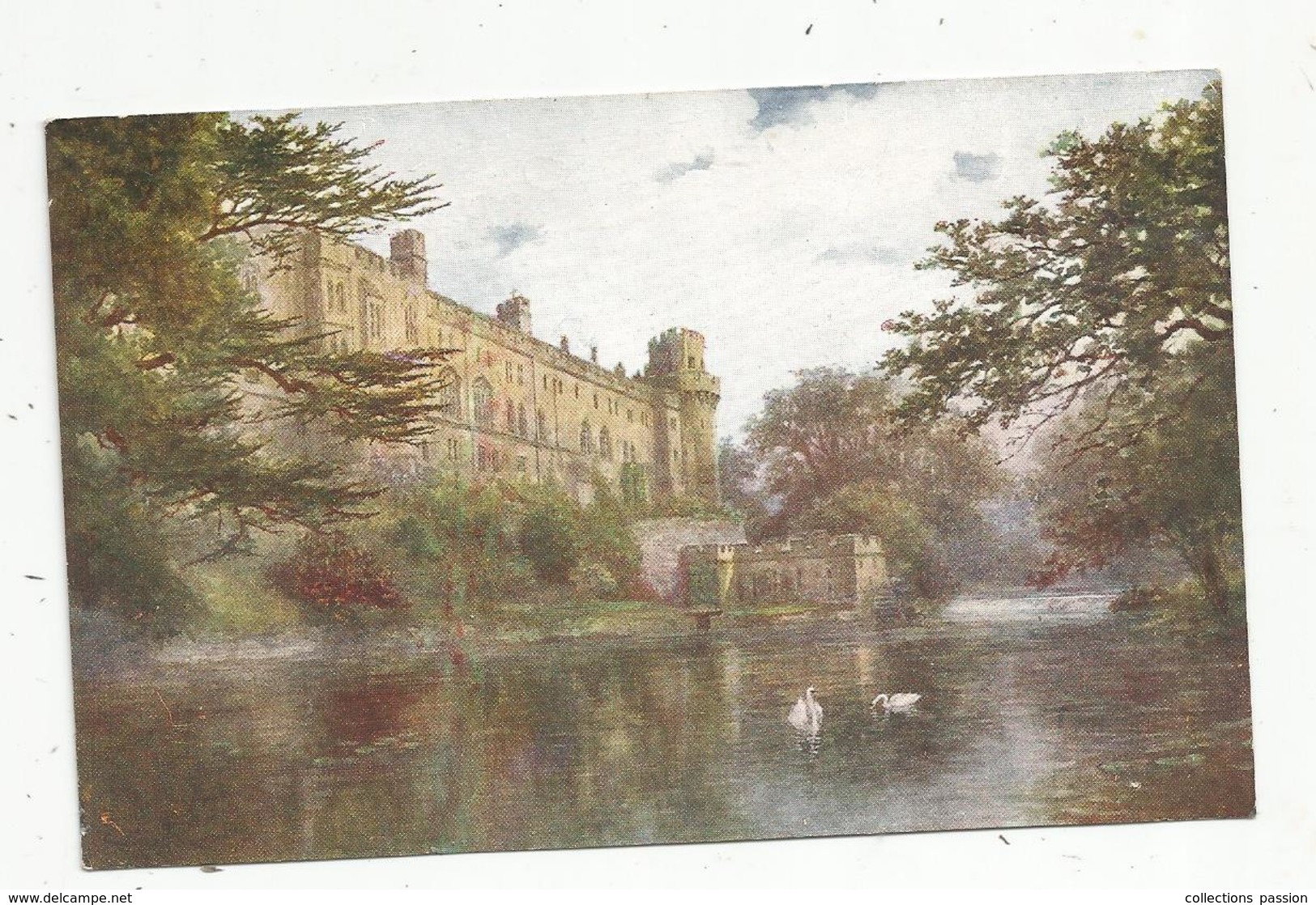 Cp  , Angleterre,  WARWICK Castlefrom The AVON , Vierge , Ed. Salmon - Warwick