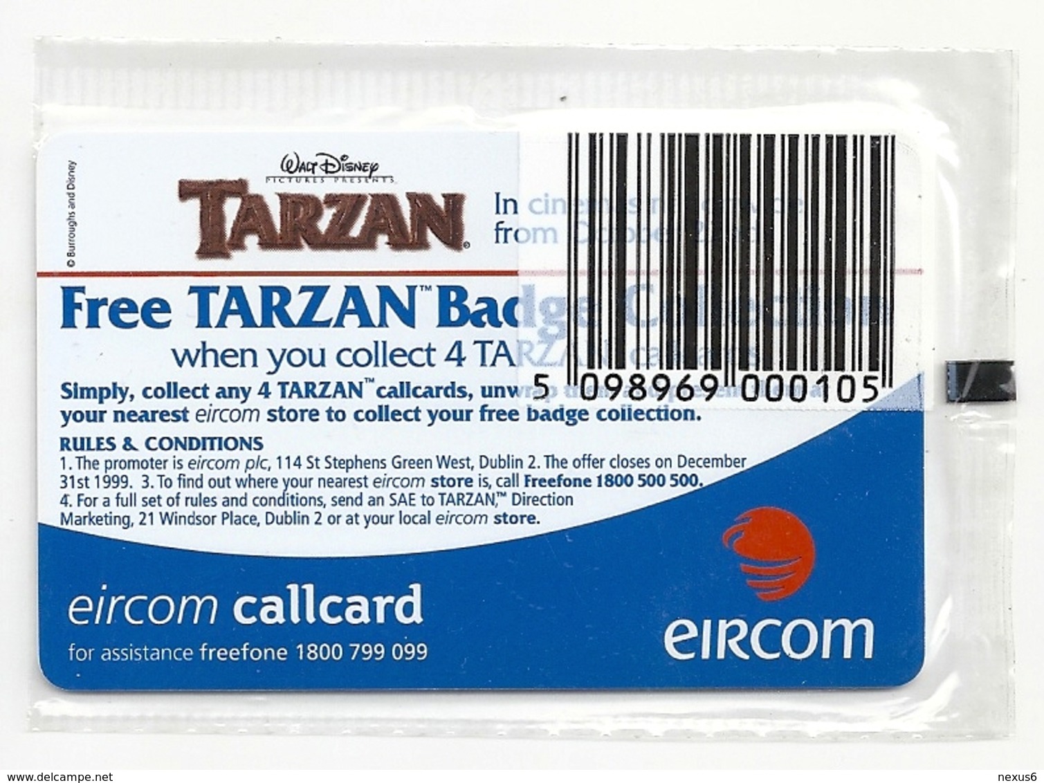 Ireland - Eircom - Tarzan Stretching - 10Units, 11.1999, 75.000ex, NSB - Ireland