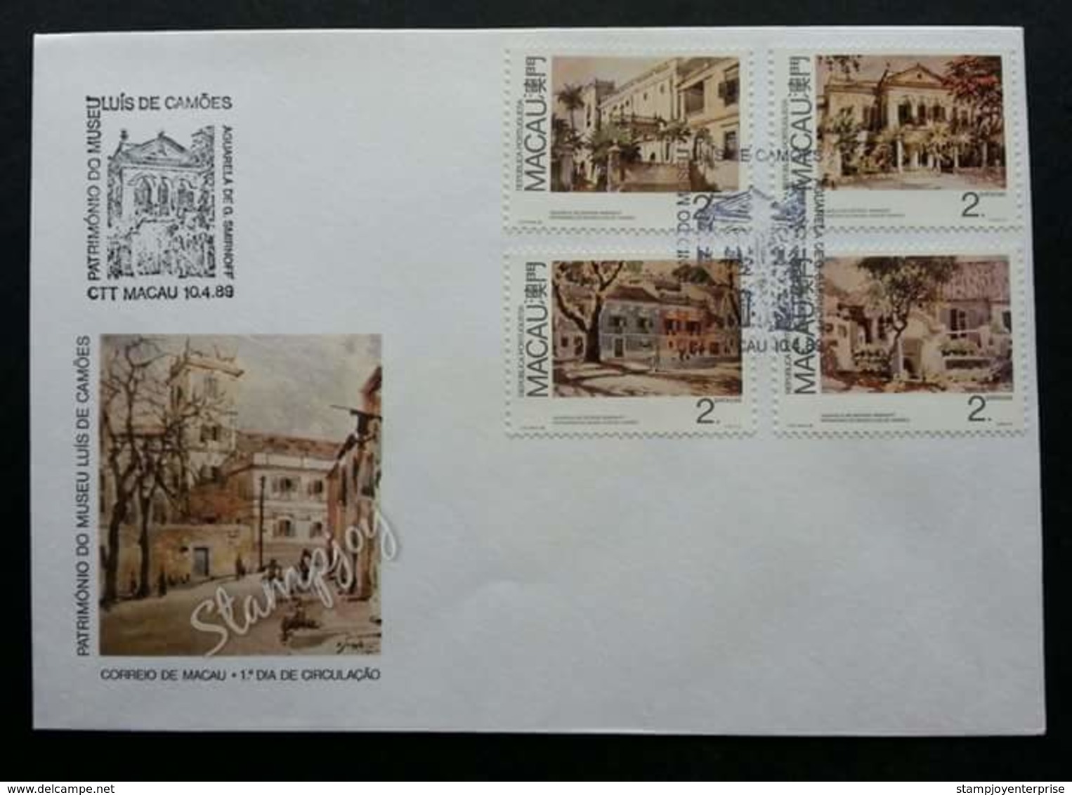 Macau Macao China Artistic Heritage Museum Luis De Camões 1989 (stamp FDC) - Briefe U. Dokumente