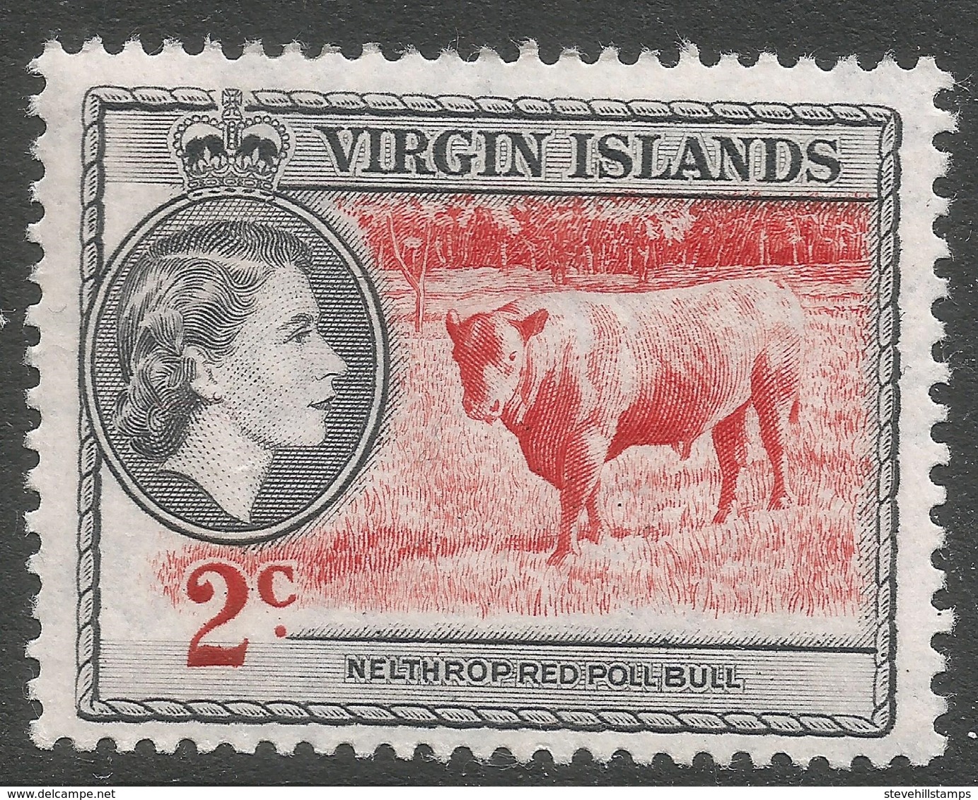 British Virgin Islands. 1956-62 QEII. 2c MH. SG 151 - British Virgin Islands