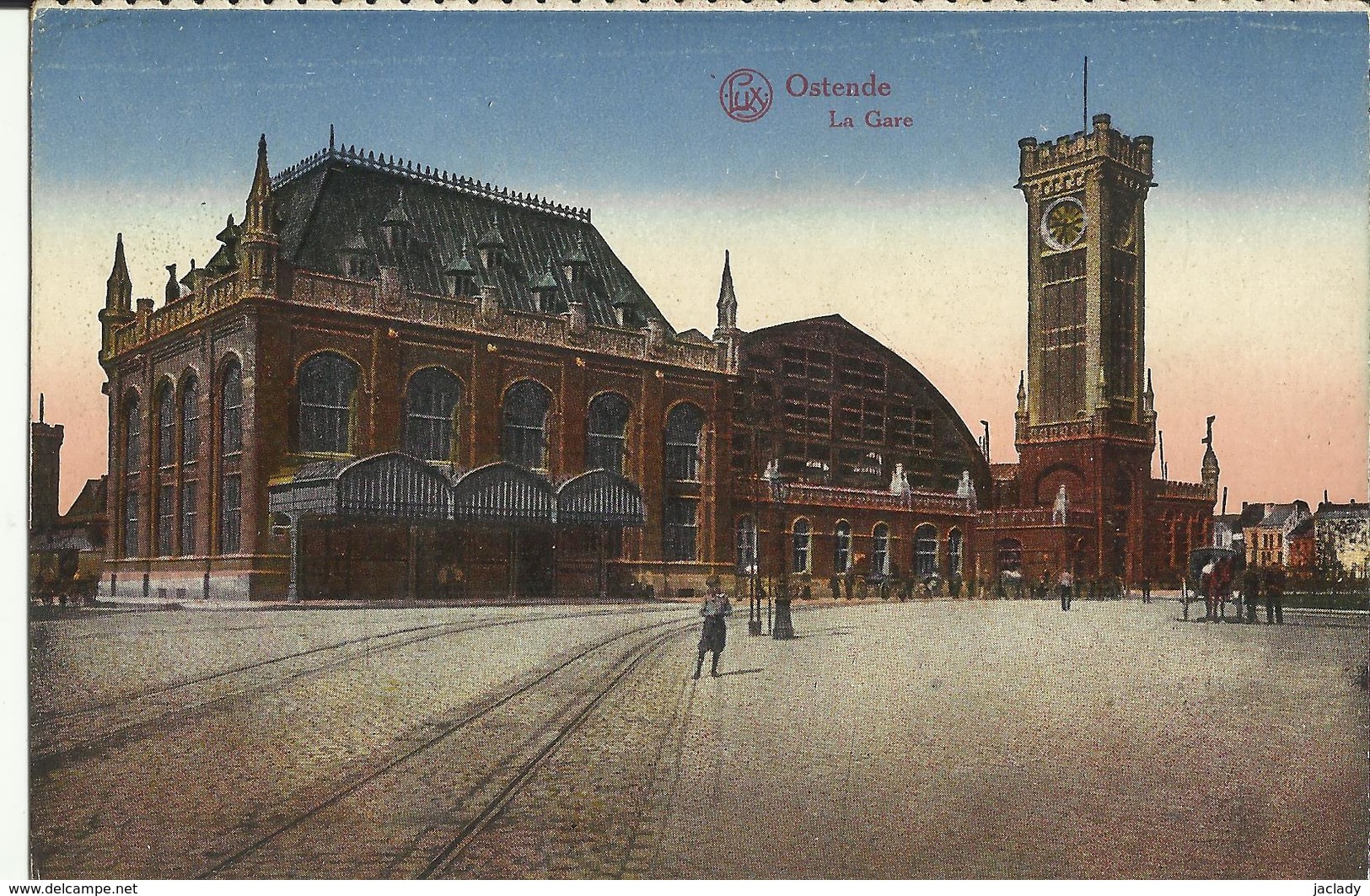 Ostende -- La Gare.  ( 2 Scans ) - Oostende