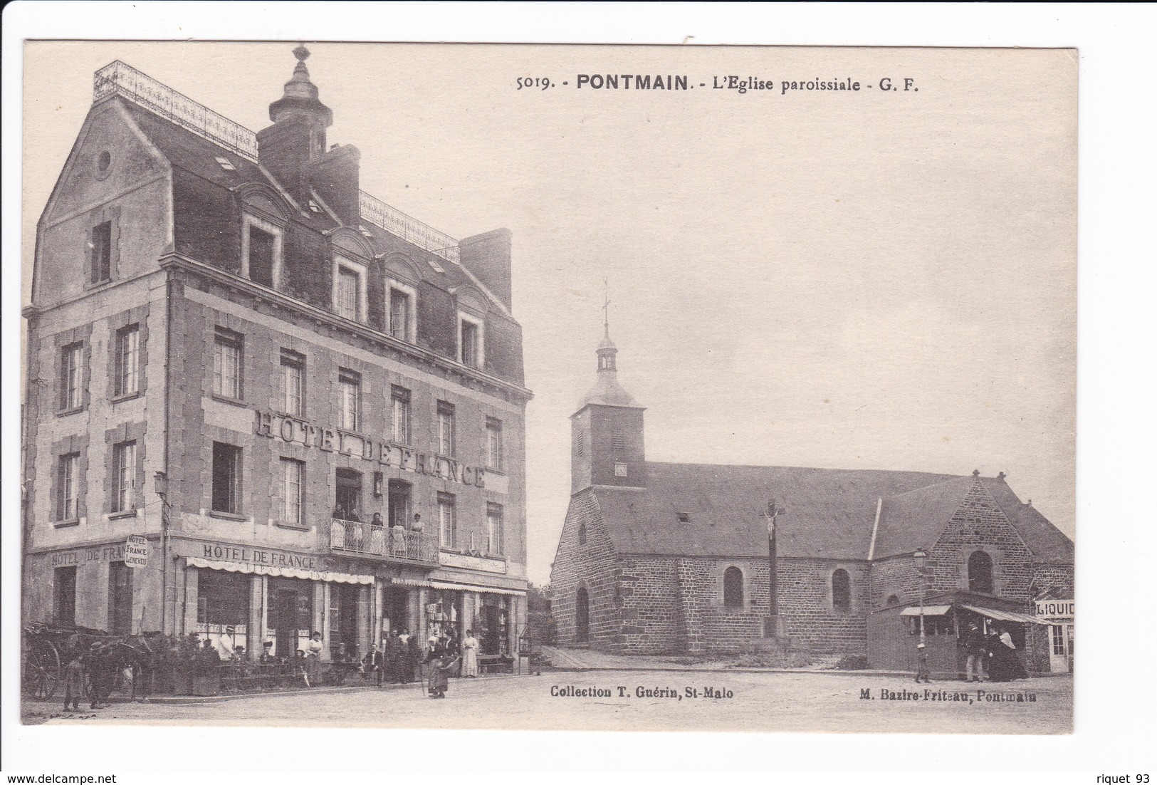 5019 - PONTMAIN - L'Eglise Paroissiale - G. F. ( Hôtel De France) - Pontmain