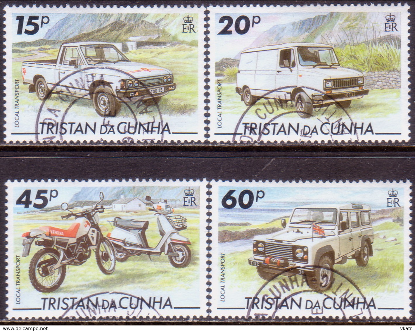 TRISTAN DA CUNHA 1995 SG #576-79 Compl.set Used Local Transport - Tristan Da Cunha