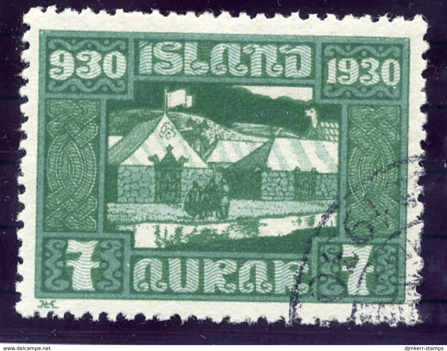 ICELAND 1930 Millenary Of Parliament 7 Aur. Used  Michel 127 - Usati
