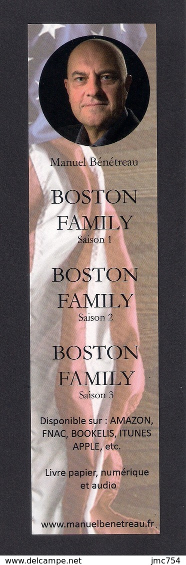Marque Page.   Boston Family.  Manuel Bénétreau.    Bookmark. - Marque-Pages