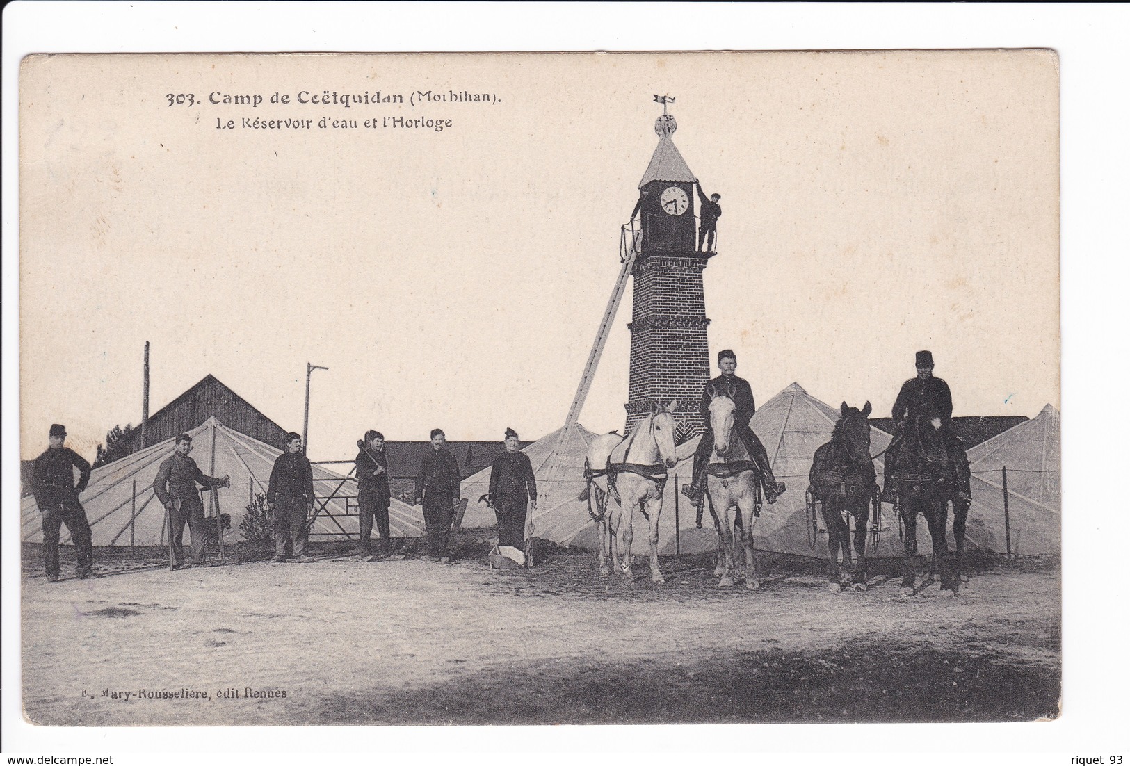 303 - Camp De Coëtquidam- Le Réservoir D'eau Et L'Horloge - Guer Coetquidan