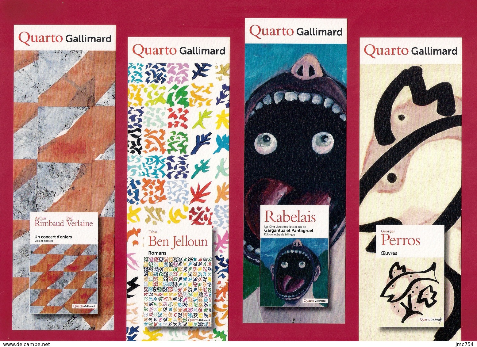 4 Marque Page.  Quarto Gallimard.   Bookmark. - Marque-Pages