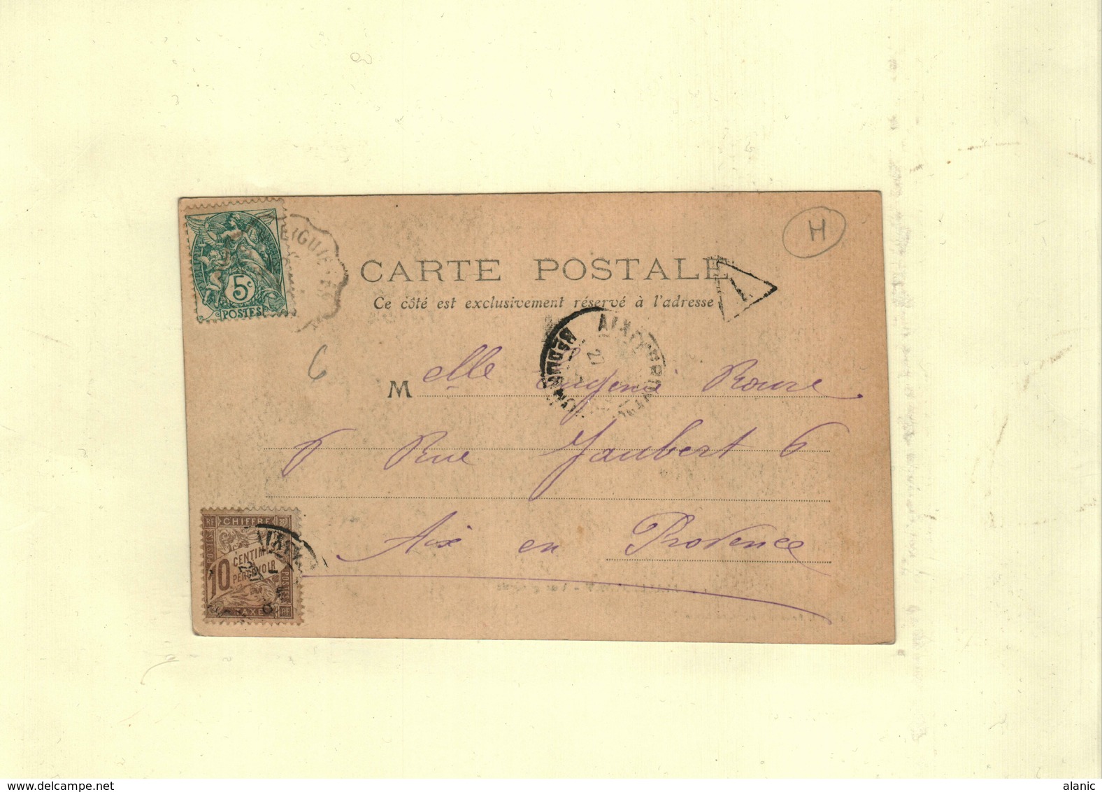 [13] Bouches-du-Rhône > Mallemort  VUE GENERALE-  TAMPON CONVOYEUR+ TAXEE//// 16 MAI 1904 - Mallemort